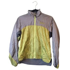 Marmot Gray and Lime Green Packable Wind Jacket Women's Size S